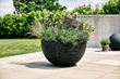 Circle Planter aus Basaltfaser im modernen Garten